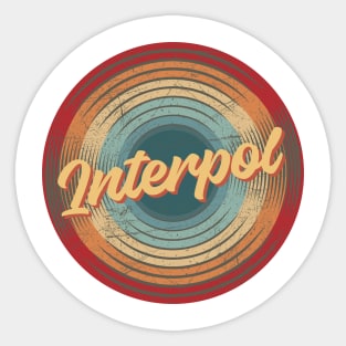 interpol band vintage circle Sticker